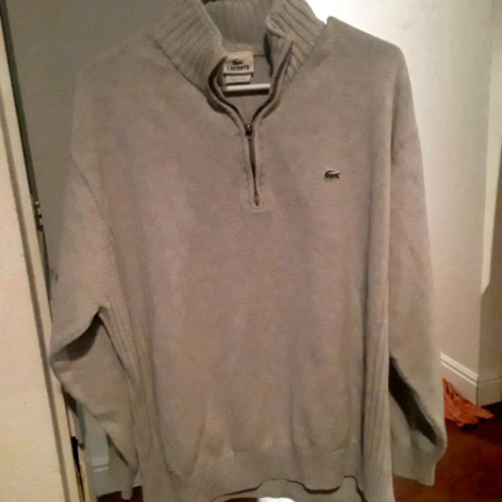 Mens Lacoste half Zipped Collar sweater